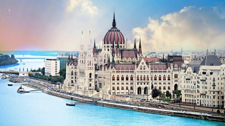 The Parliament Building in Budapest, Hungary which is a travel favorite for budget travelers in Central Europe