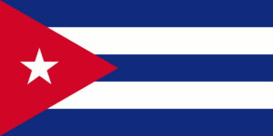 The flag of Cuba which is a top destination for travelers in the Caribbean