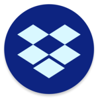 The logo for the Dropbox travel app which is the best cloud storage app for travelers