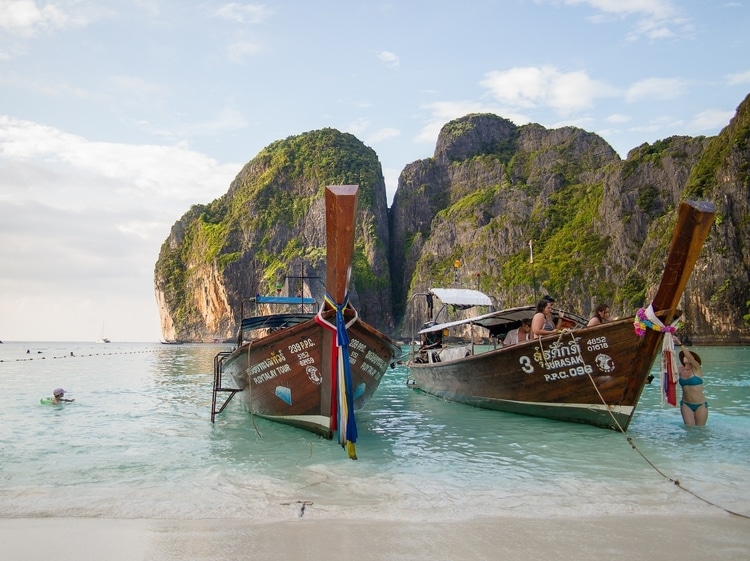 Koh Phi Phi which is a top destination for travelers in Thailand