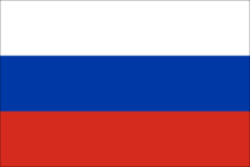 The flag of Russia which is a top destination for travelers in Europe