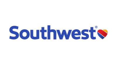 The logo for Southwest Airlines, an airline in the USA that has cheap prices and great quality service