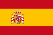 The flag of Spain which is a top destination for travelers in Europe