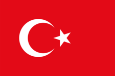 The flag of Turkey which is a top destination for travelers in the Middle East