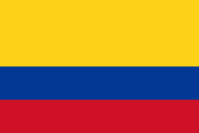 The flag of Colombia which is a top destination for travelers in South America