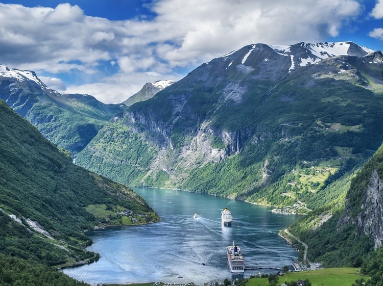 Fjords which are a top attraction for travelers in Norway