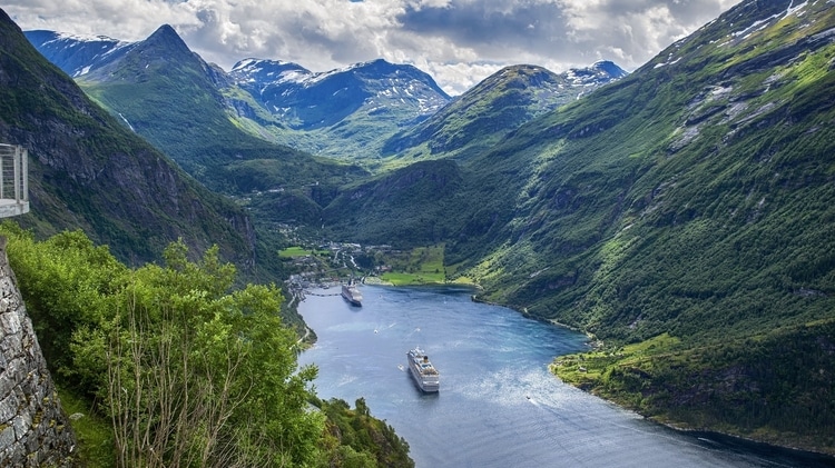 Fjords which are a top attraction for travelers in Norway