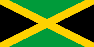 The flag of Jamaica which is a top destination for travelers in the Caribbean