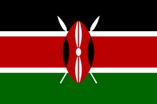 The flag of Kenya which is a top destination for travelers in Sub-Saharan Africa