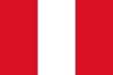 The flag of Peru which is a top destination for travelers in South America