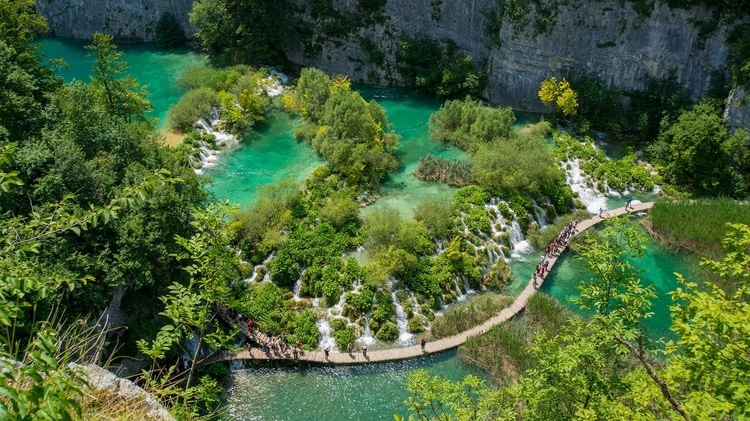 Plitvice Lakes which is a top destination for travelers in Croatia