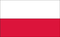 The flag of Poland which is a top destination for travelers in Europe