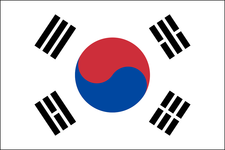 The flag of South Korea which is a top destination for travelers in East Asia