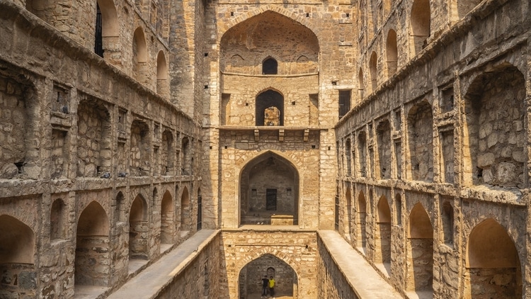 A step well which is a top attraction for travelers in India