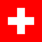 The flag of Switzerland which is a top destination for travelers in Europe