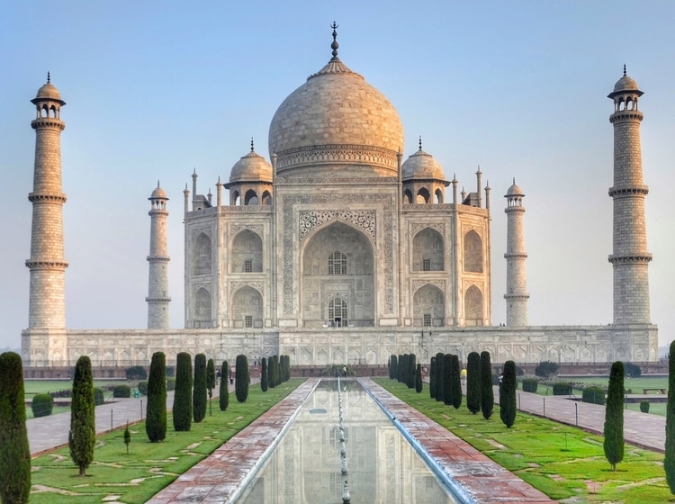 The Taj Mahal which is a top attraction for travelers in India