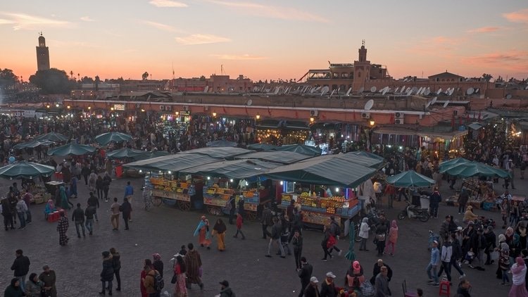 Marrakesh which is a top destination for travelers in Morocco